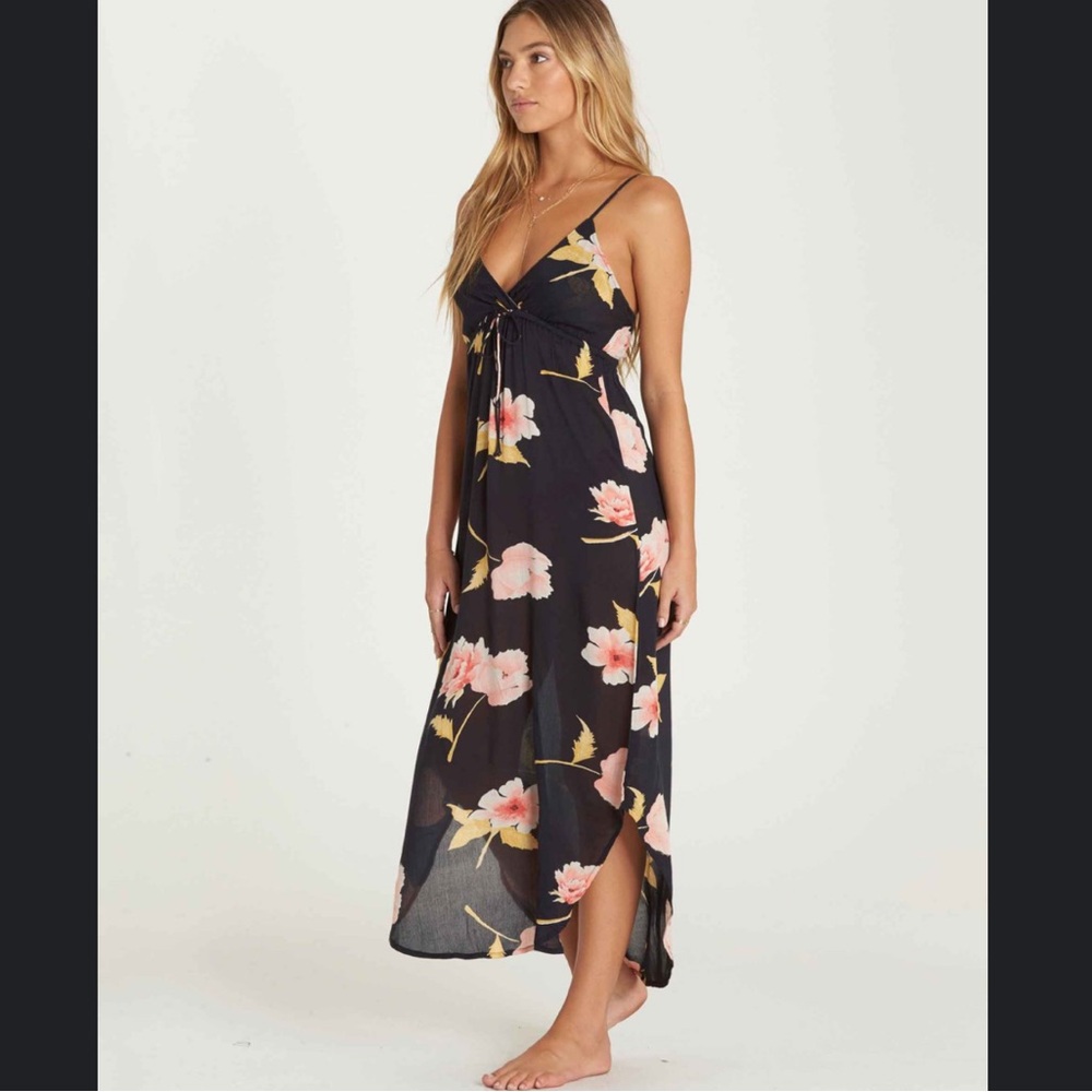 Billabong Black Floral Maxi Dress
